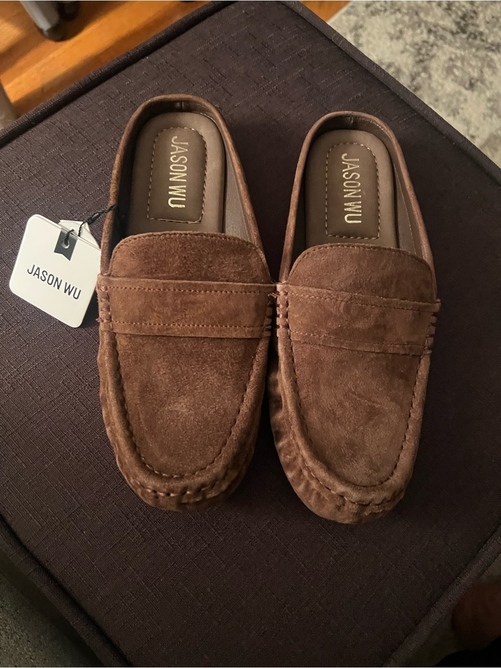Jason Wu Suede Loafer Mules